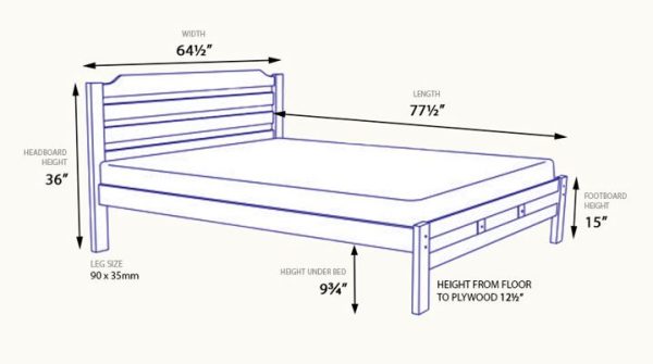 Wooden Bed WB1137 (Queen)